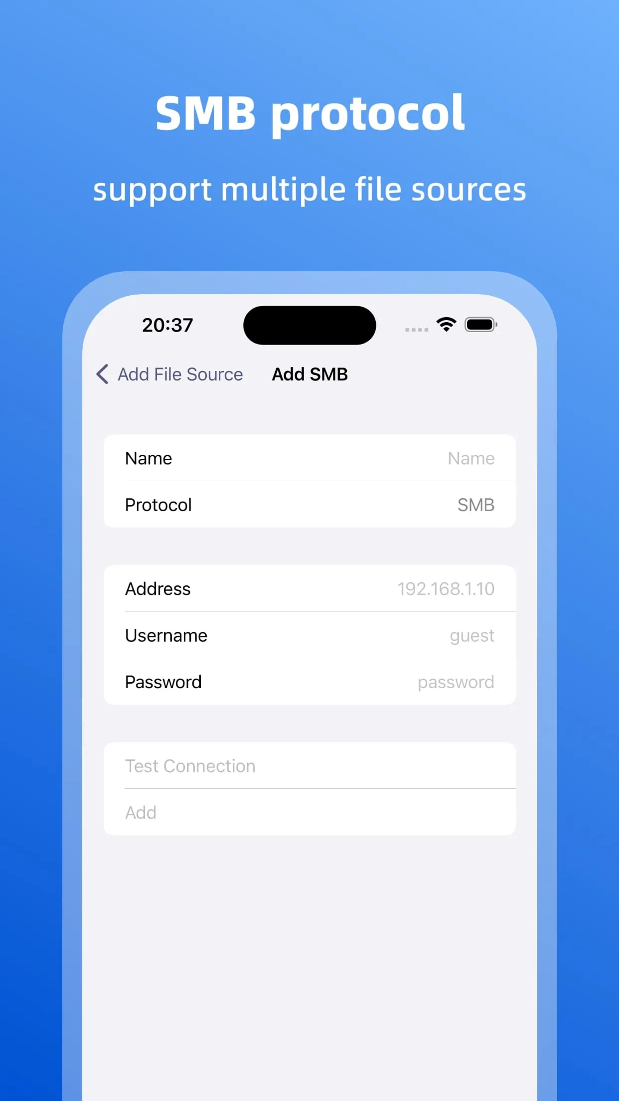 VRenamer 网盘与 NAS 连接配置界面